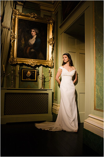 It was soon time to get back indoors and I used the opportunity to demonstrate the use of my Arri 300 Fresnel spotlight. A slash of tungsten light was all that this shot needed. I show how to shoot this on my forthcoming DVD on Lighting winter weddings.