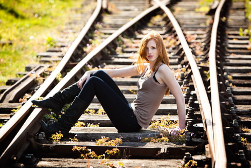 The railway sleepers were dry on Tuesday