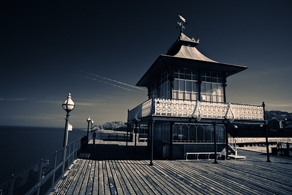 test_02 2. We started on the Victorian pier being blown by a constant chilly wind on an otherwise sunny day. This was my first frame taken on my Canon 5D IR camera.