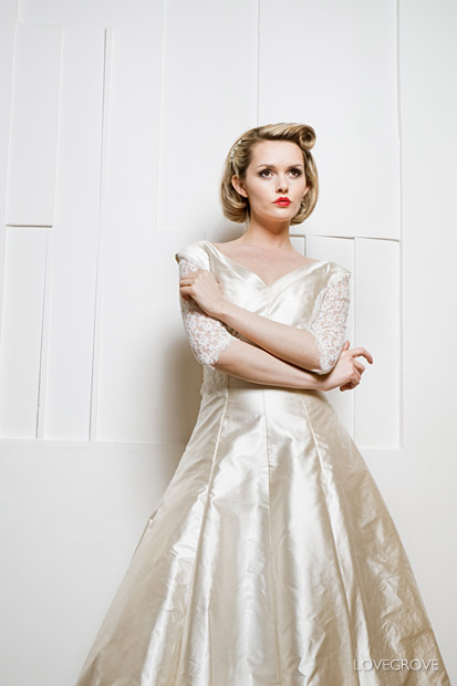 19. I showed the group how to make a wedding dress shine.