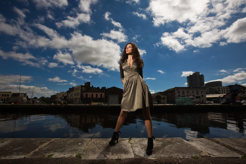 I used the same settings as in the first frame but here I set the scene by adding the waterfront buildings of Cork's historic docks.