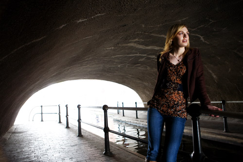 A wonderful canal tunnel in the heart of the british waterways was the setting for this portrait.
