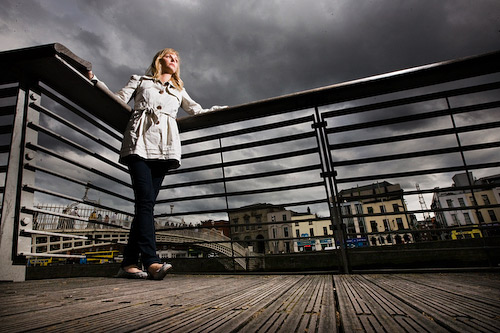 My 16-35mm lens has pulled both the decking and the sky into this shot lit with one flash on a stand high and to the right 