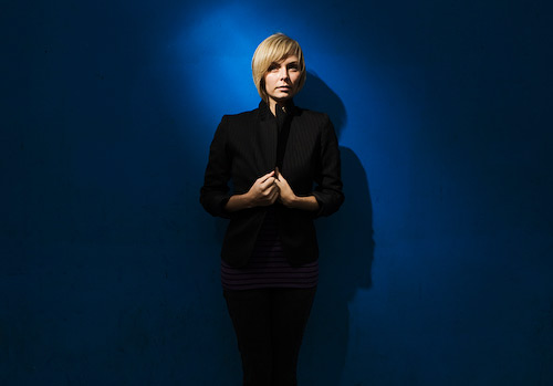 Solitude in blue. A slash of flash triggered by my STE2 made this blue wall a set.