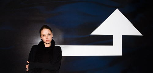 A strong graphic shape lit with an on camera Speedlight.