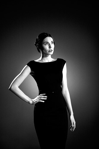 I added a fresnel spot fitted Mobil flash to create the background highlight.