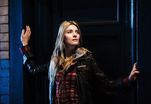 A glimmer of light from a street lamp provided the key light for this shot.