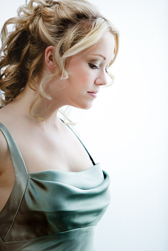 A high key beauty shot taken without the need of a background roll.