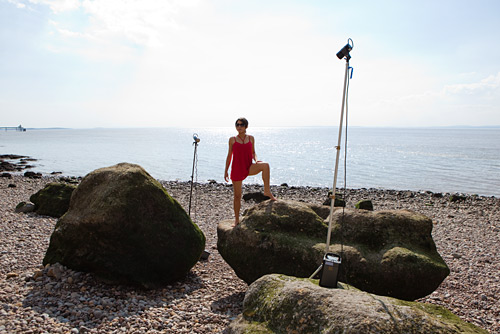 The lighting rig for the shot above is simple enough.