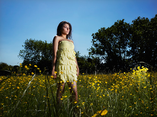 I love the blue, yellow, green combination of this shot. I set out the colour schemes of all the days shots at the morning meeting.