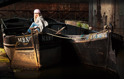 Next it was time to get out the Broncolor kit. Two heads from one pack were used for this simple figure in the landscape shot.