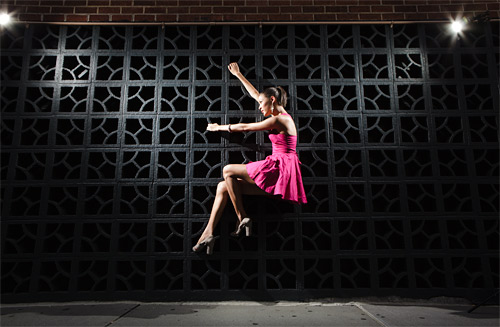 I had Alex climbing up the wall for this shot. Concrete blocka and a splash of flash from 2 Speedlights