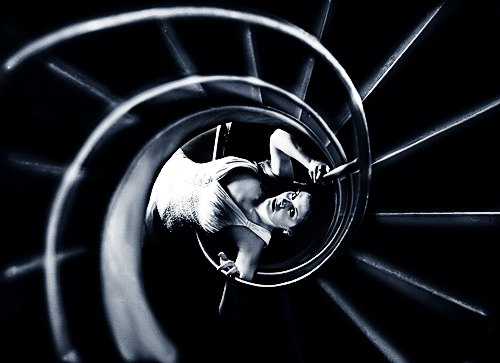 This shot was taken with natural light on the spiral stairs up to the top of the tower.