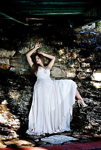 This shot was taken under the bridge that crosses the castle moat. 