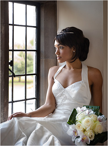 When you are shooting with window light you often need to control contrast to keep the picture bright and alive. A low key option is available too but we like our winter weddings to look like summer weddings. It's this kind of personal choice you make at the taking stage.