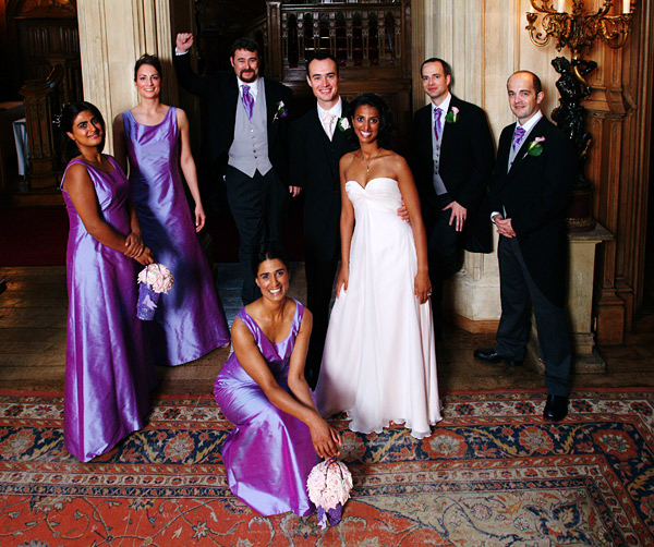 At bigger venues there are often loads of places that can be set up for a few group shots. I used a Broncolor Mobil with a white umbrella to light this simple relaxed group.