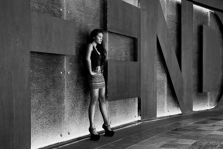 10. I adjusted the black and white mix in Lightroom to get this gritty convertion. Gabrielle is in the same spot as she was in shot 9 above.