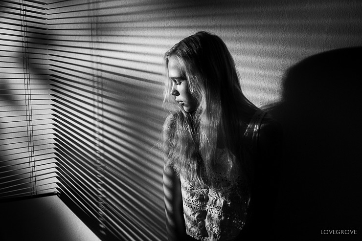 16. My travel Venetian blind was the gobo (go between) and I coupled it with a Scattergel.