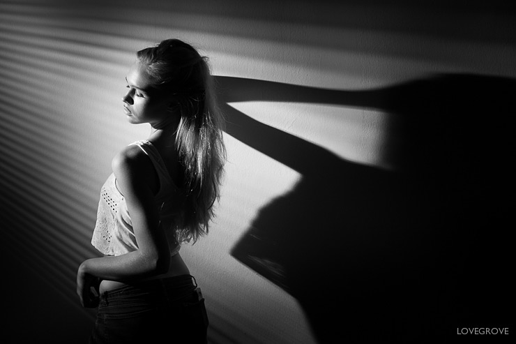 17. Still using just one light we had some fun with shadows.
