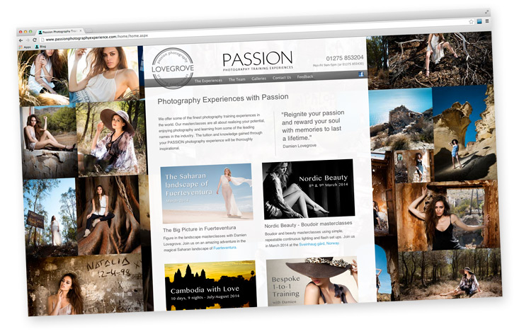 Passion Photography Experience website update