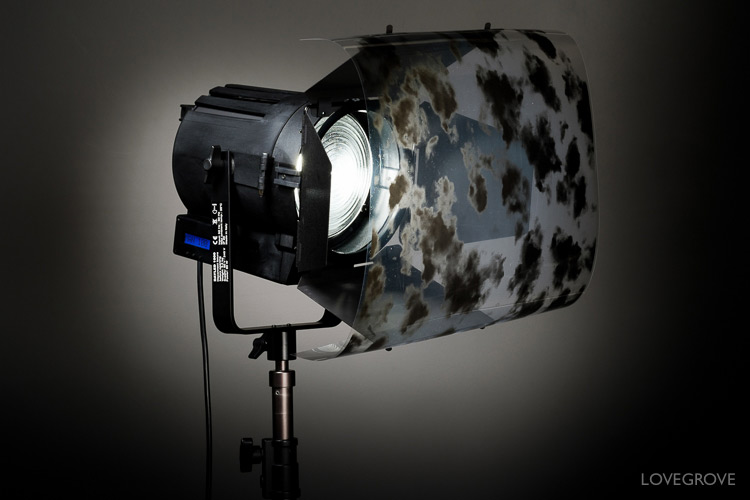 A cold running Lupolux LED 1000 with a Scattergel attached