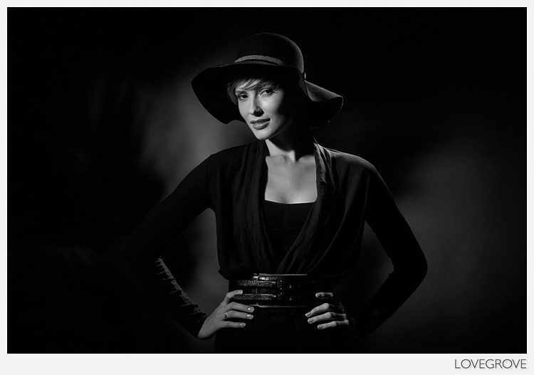 18. I finished off with a classic Lovegrove shot with a spotlight through a gobo to light the background and a 2 point lighting set up on Rosalinde.