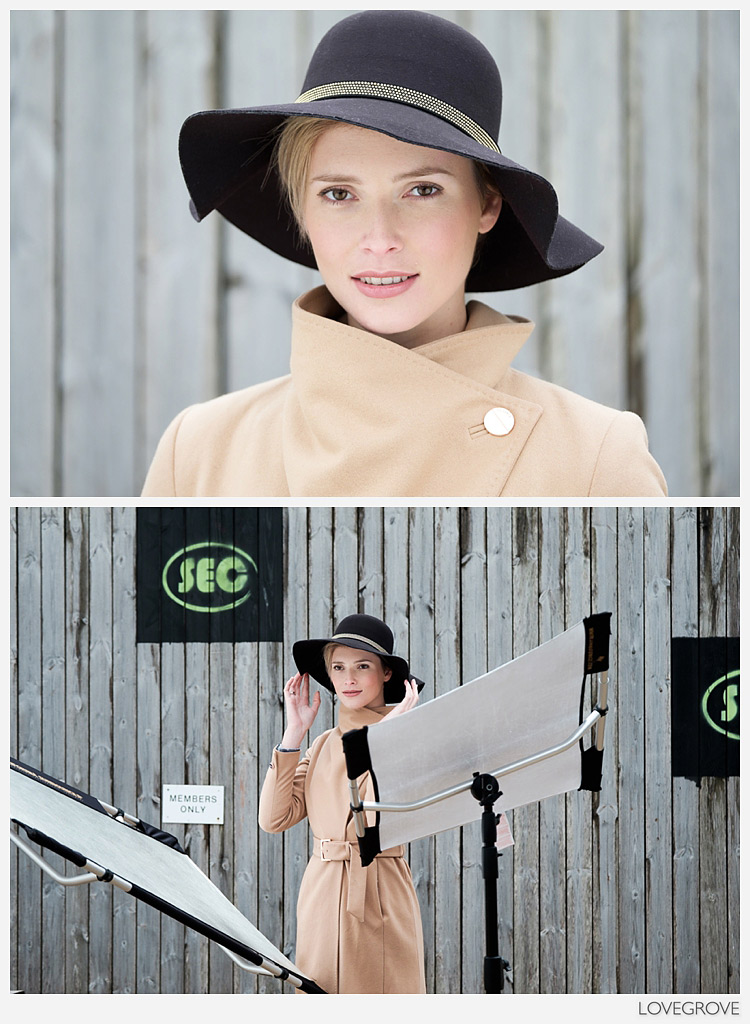 04. Tom Museeuw showed us all how he feathers light using reflectors for various beauty shots including this tight head shot of Rosalinde wearing a wide brimmed hat. Without the reflectors Rosalinde's face was in deep shade.