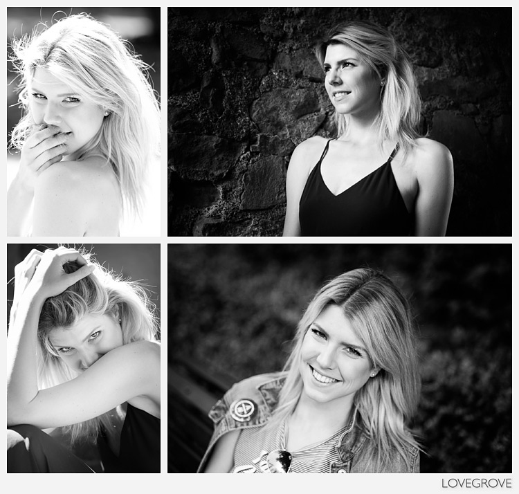 Carole Schell in black and white.